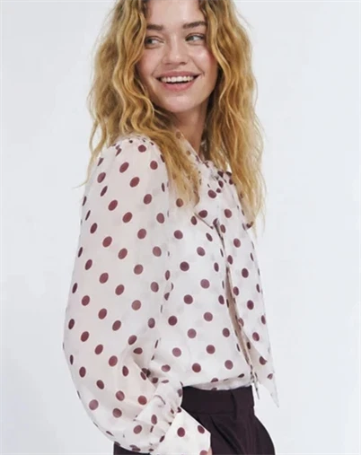 Cras Cph - Ethelcras Bluse - Grape Dot